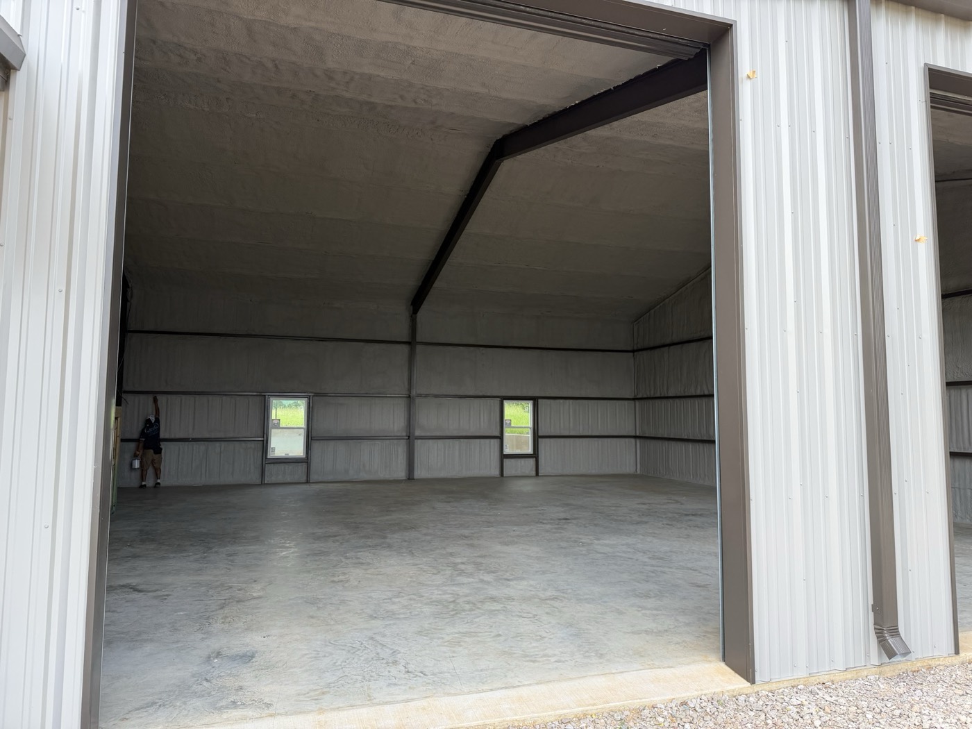 Closed-cell foam in a finished building